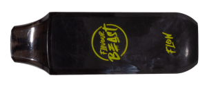 A black and yellow disposable vape by Flavour Beast. 